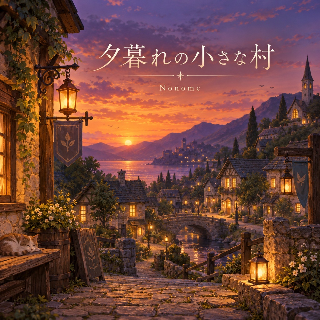 【無料ゲームBGM素材】夕暮れの小さな村｜ファンタジーRPG・村・町向けインスト / Nonome