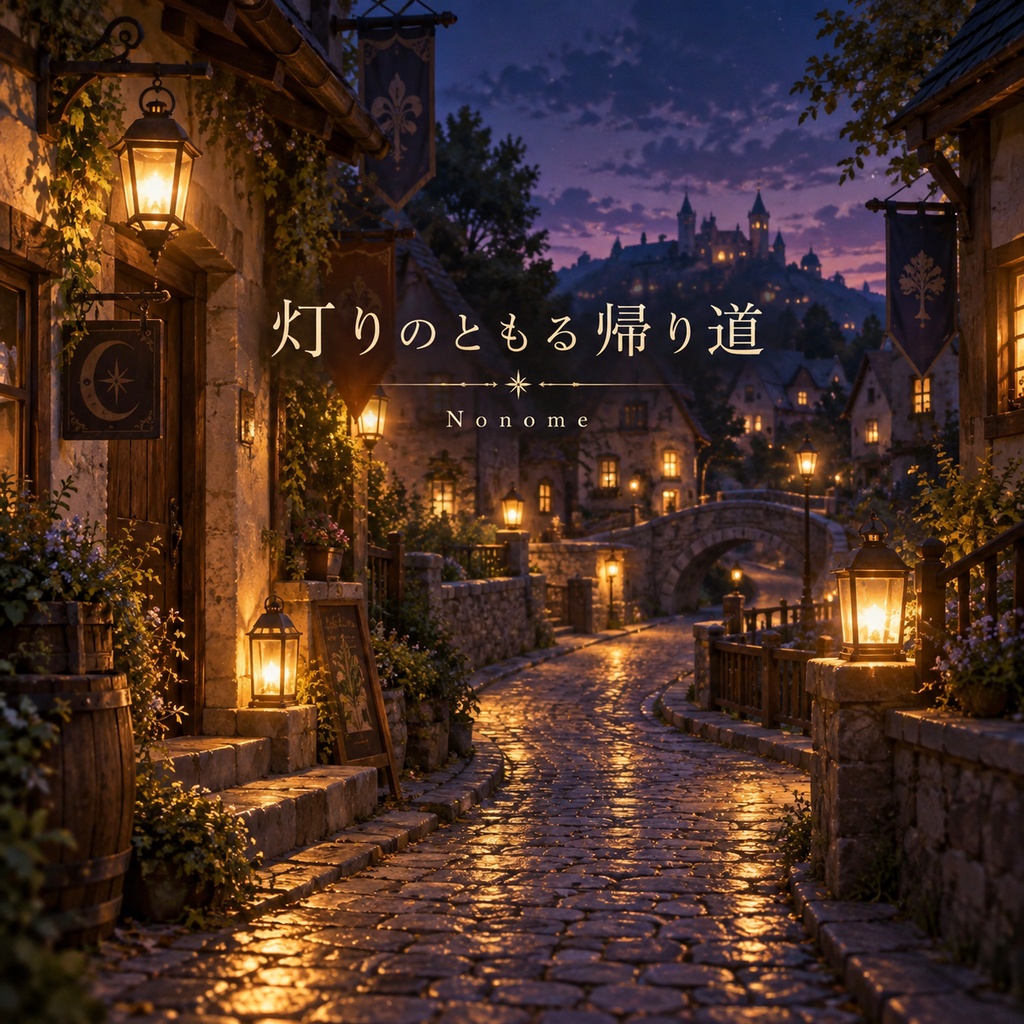 【無料ゲームBGM素材】灯りのともる帰り道｜ファンタジーRPG・村・町向けインスト / Nonome無料BGM
