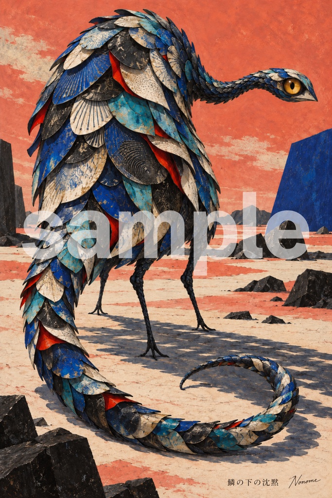Nonomeアート　鱗の下の沈黙　アート作品画像