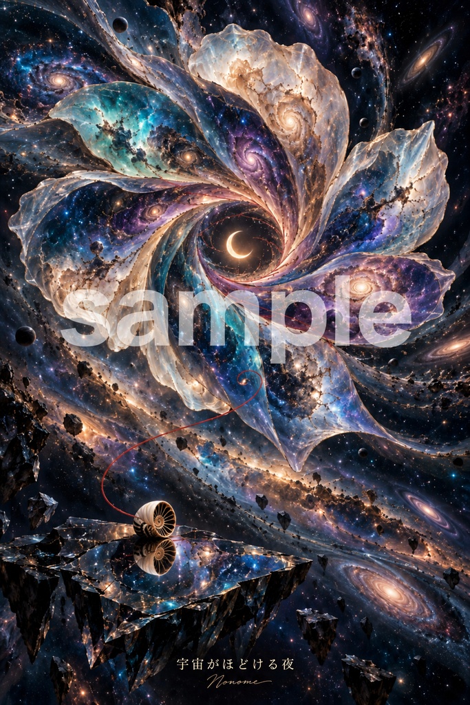 Nonomeアート　宇宙がほどける夜　アート作品画像