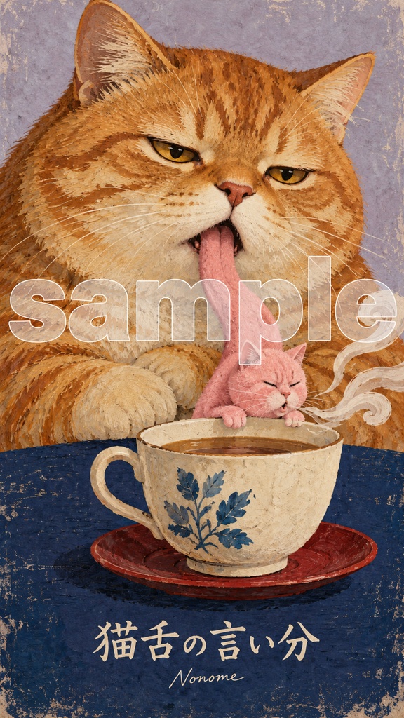 Nonomeアート　猫舌の言い分　アート作品画像
