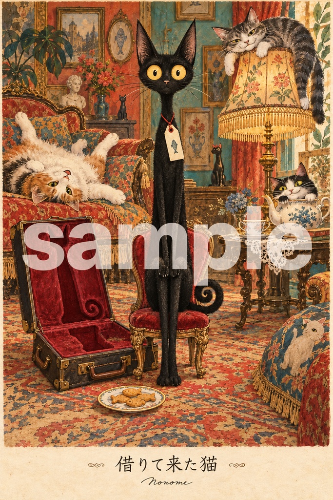 Nonomeアート　借りて来た猫　アート作品画像