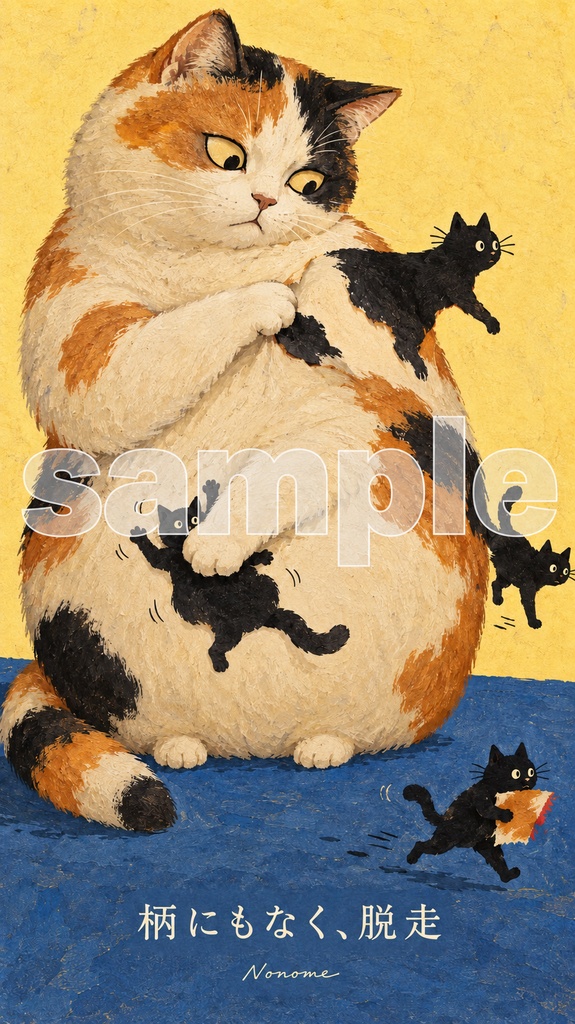 Nonomeアート　柄にもなく、脱走　アート作品画像