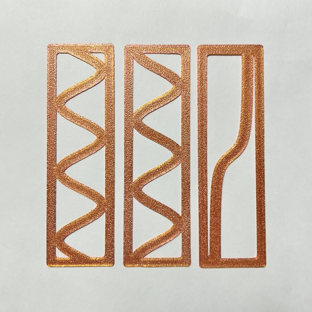 曲線しおり詰め合わせ4枚 ①サイン・コサイン・タンジェント+お楽しみ