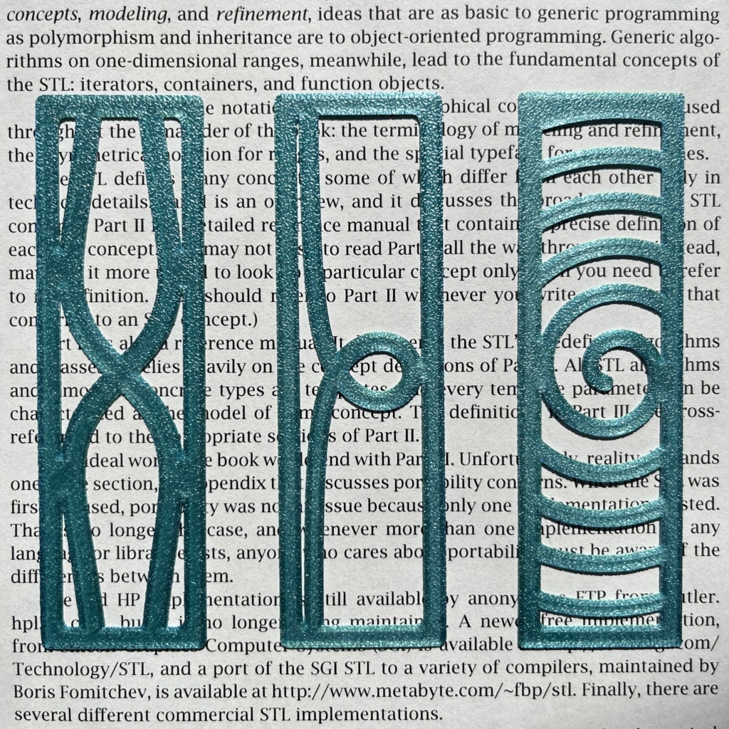 曲線しおり詰め合わせ4枚 ③密教・マクローリン・渦巻+お楽しみ