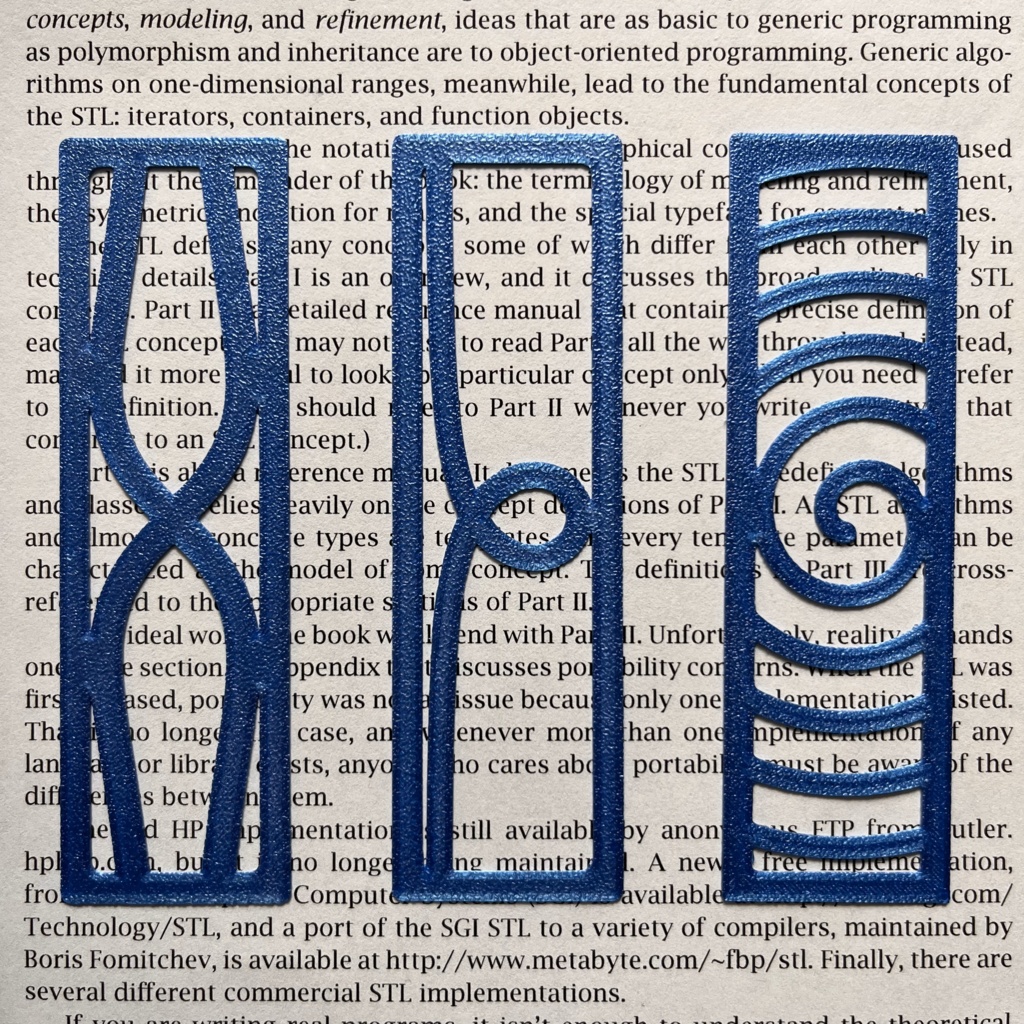 曲線しおり詰め合わせ4枚 ③密教・マクローリン・渦巻+お楽しみ