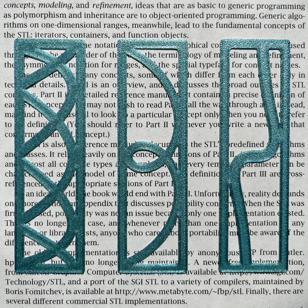 曲線しおり詰め合わせ4枚 ⑤リサージュ・パスカル・蛇+お楽しみ