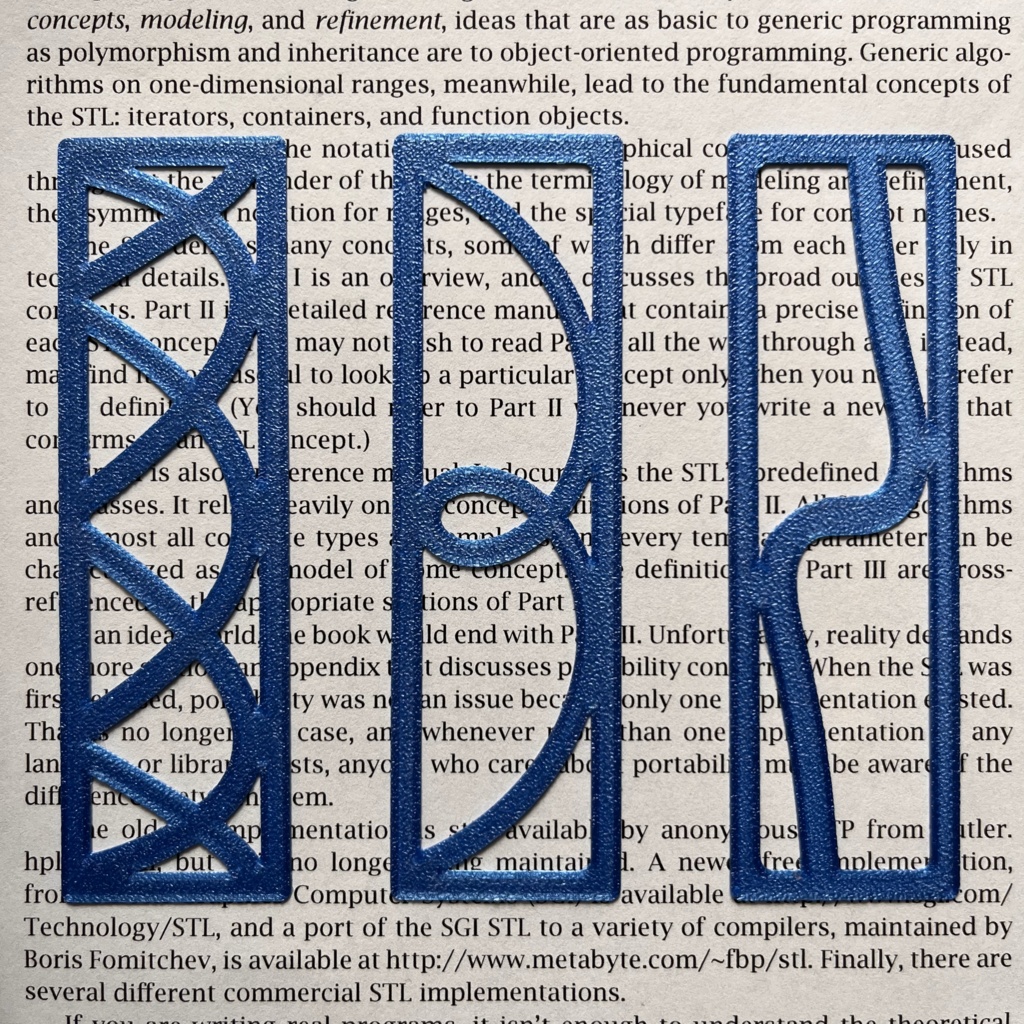 曲線しおり詰め合わせ4枚 ⑤リサージュ・パスカル・蛇+お楽しみ