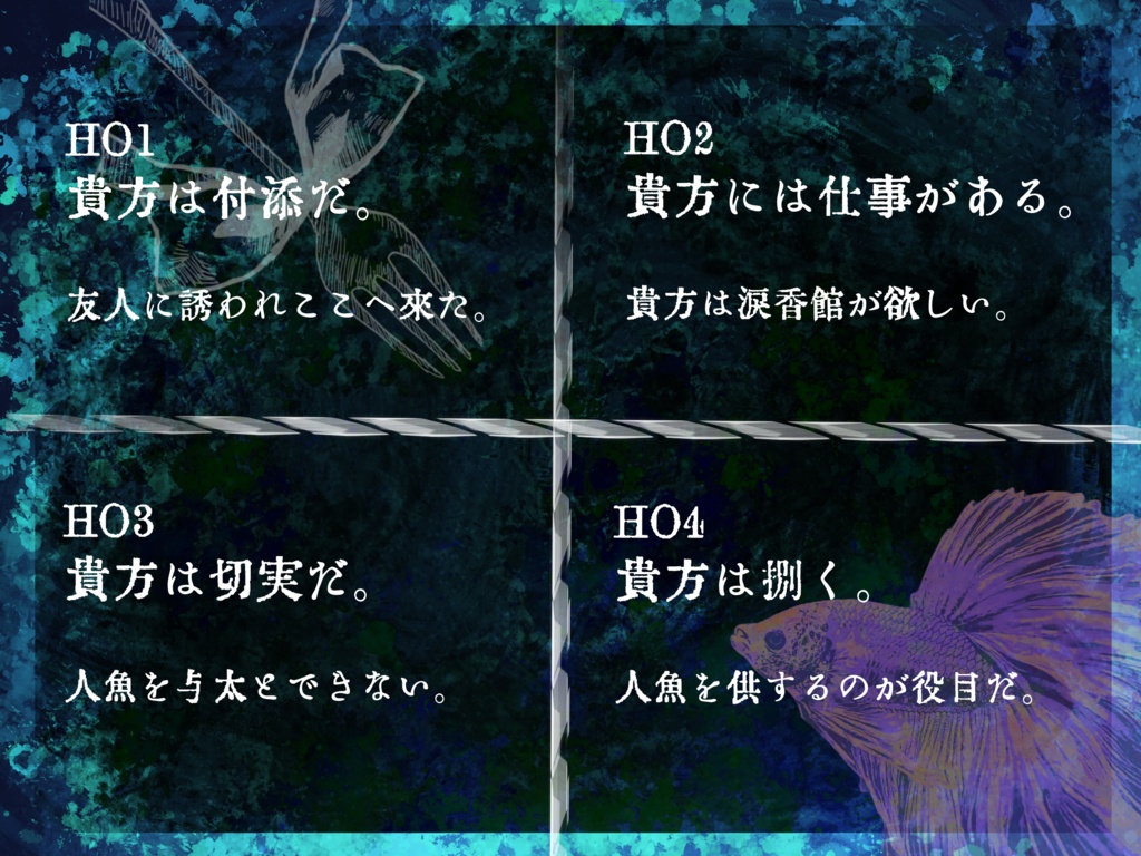 クトゥルフ神話TRPG「涙香館にて待つ」