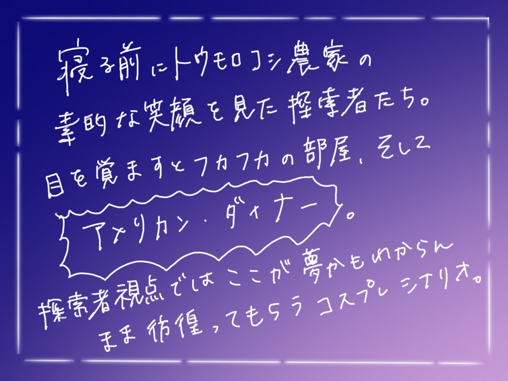 【CoC6版】デラレナイディアナダイナー