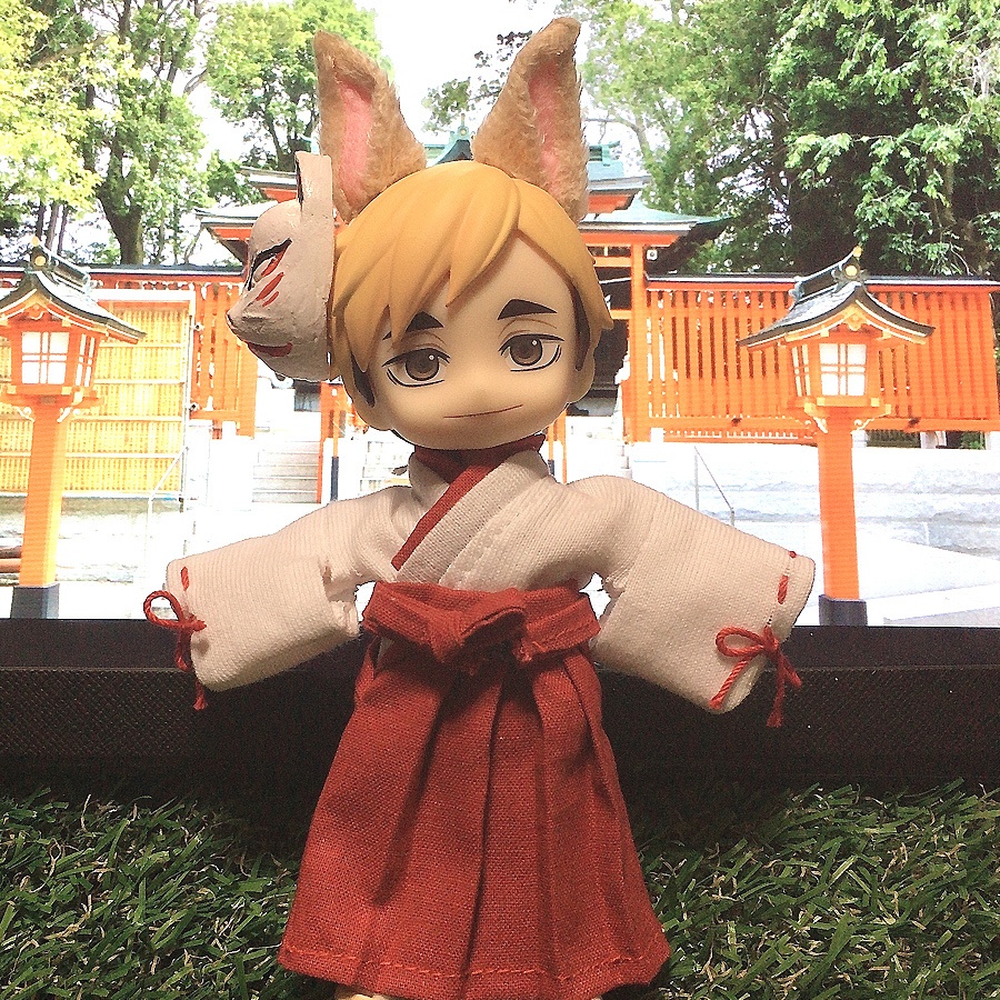 【オビツ11、ねんどろいどどーる用】お狐稲荷セット(9色展開)