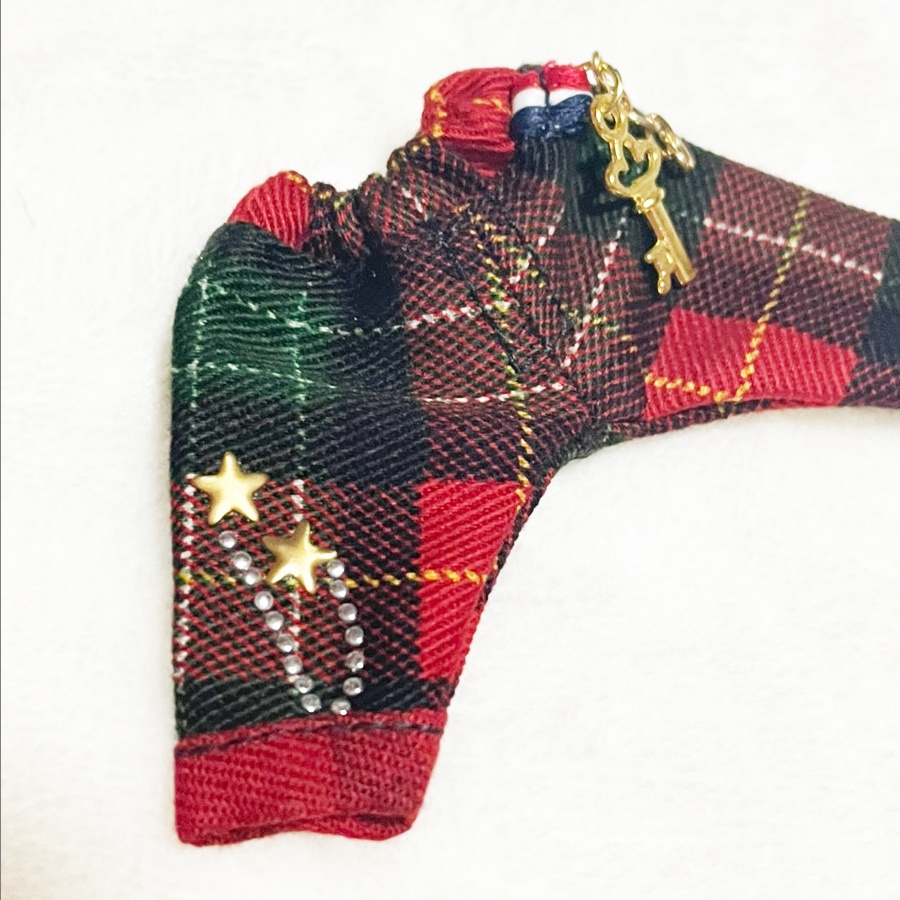 【オビツ11、ねんどろいどどーる】キーチェーン付きチェックズボン