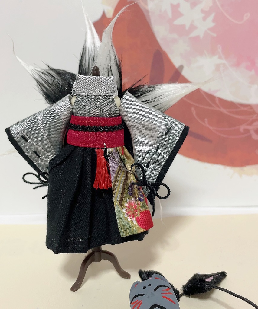 (受注生産)【オビツ11、ねんどろいどどーる用】お稲荷九尾セット