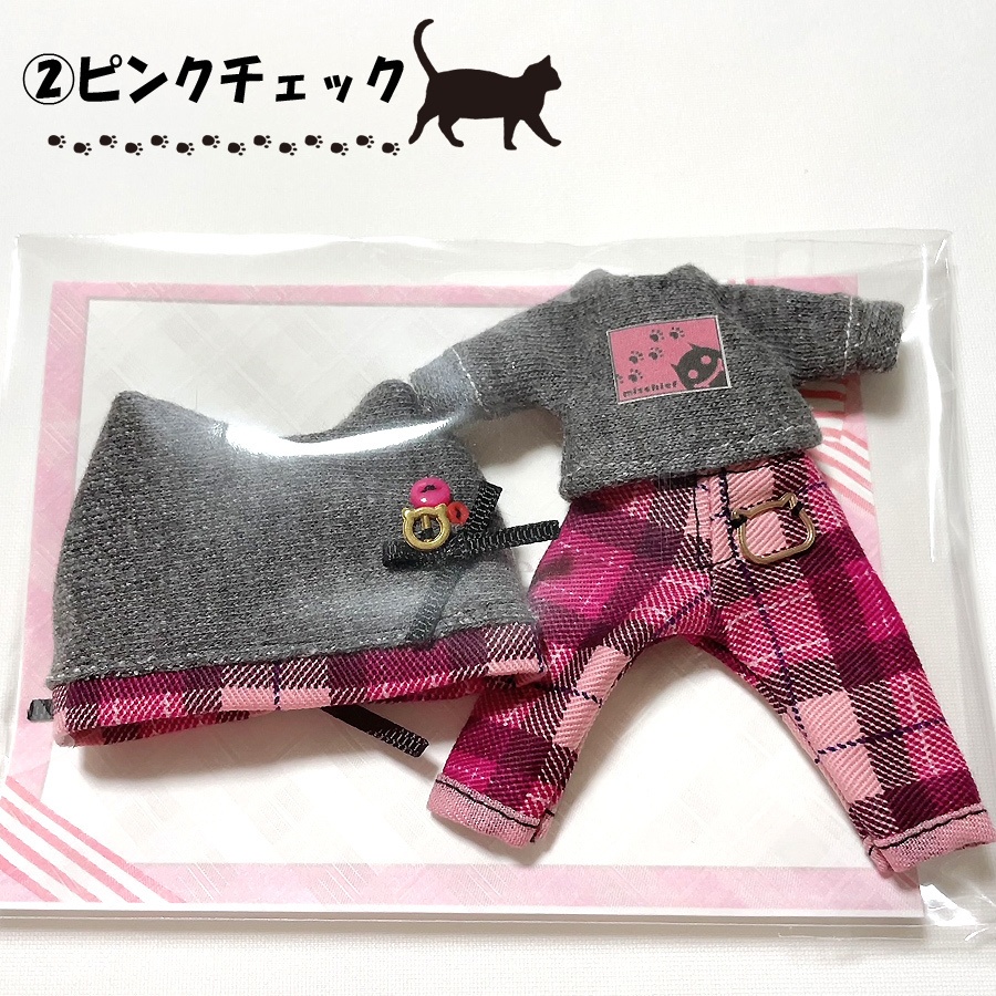 【オビツ11、ねんどろいどどーる用】猫耳帽子のおでかけ3点セット