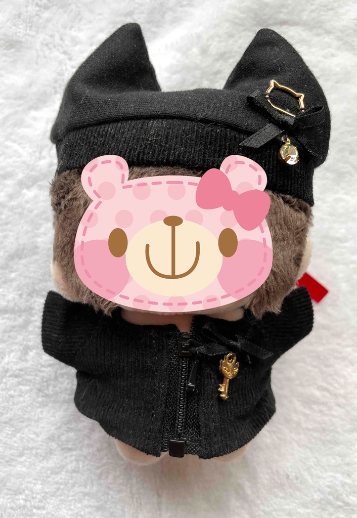 【ぱぺ・10cm海星体向け】ねこの帽子&ジャケットセット