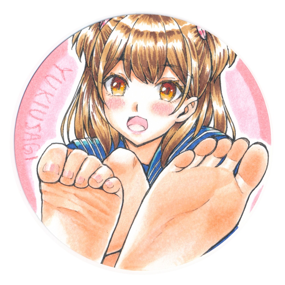 【夏コミ(C108)先行販売】足裏少女コースター(直筆原画)・第1弾