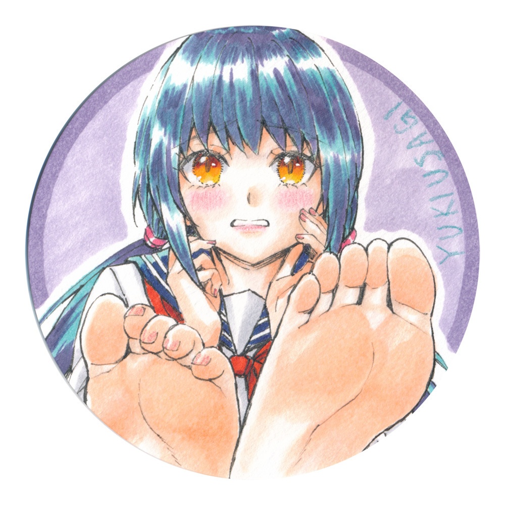 【夏コミ(C108)先行販売】足裏少女コースター(直筆原画)・第1弾