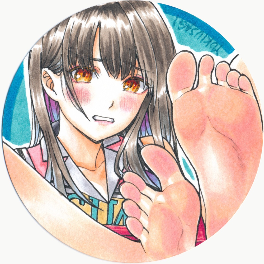 【夏コミ(C108)先行販売】足裏少女コースター(直筆原画)・第2弾