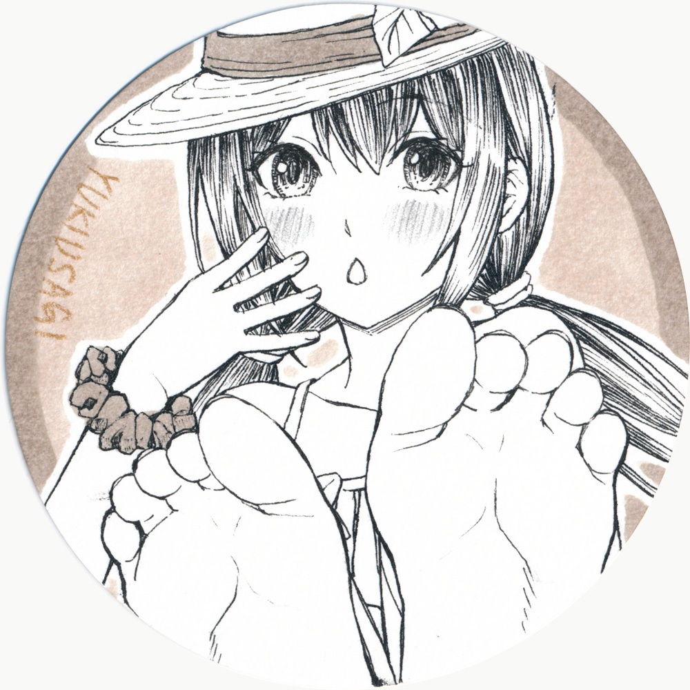 【夏コミ(C108)先行販売】足裏少女コースター(直筆原画)・第2弾