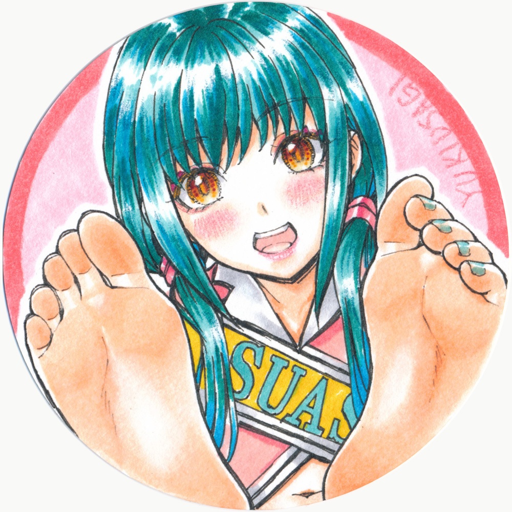 【夏コミ(C108)先行販売】足裏少女コースター(直筆原画)・第2弾