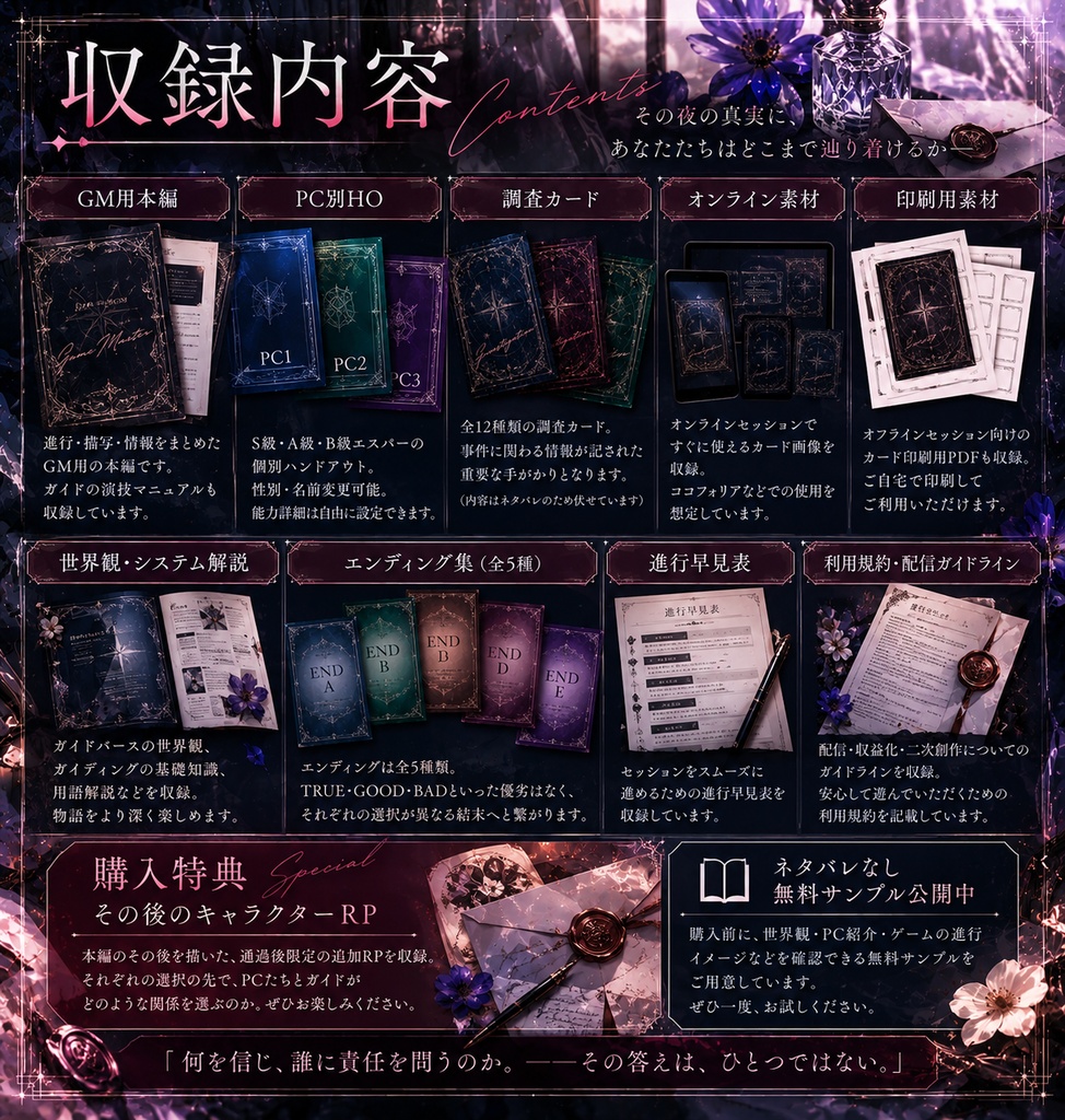 マーダーミステリー『破滅の残り香、あるいは甘やかな微熱』