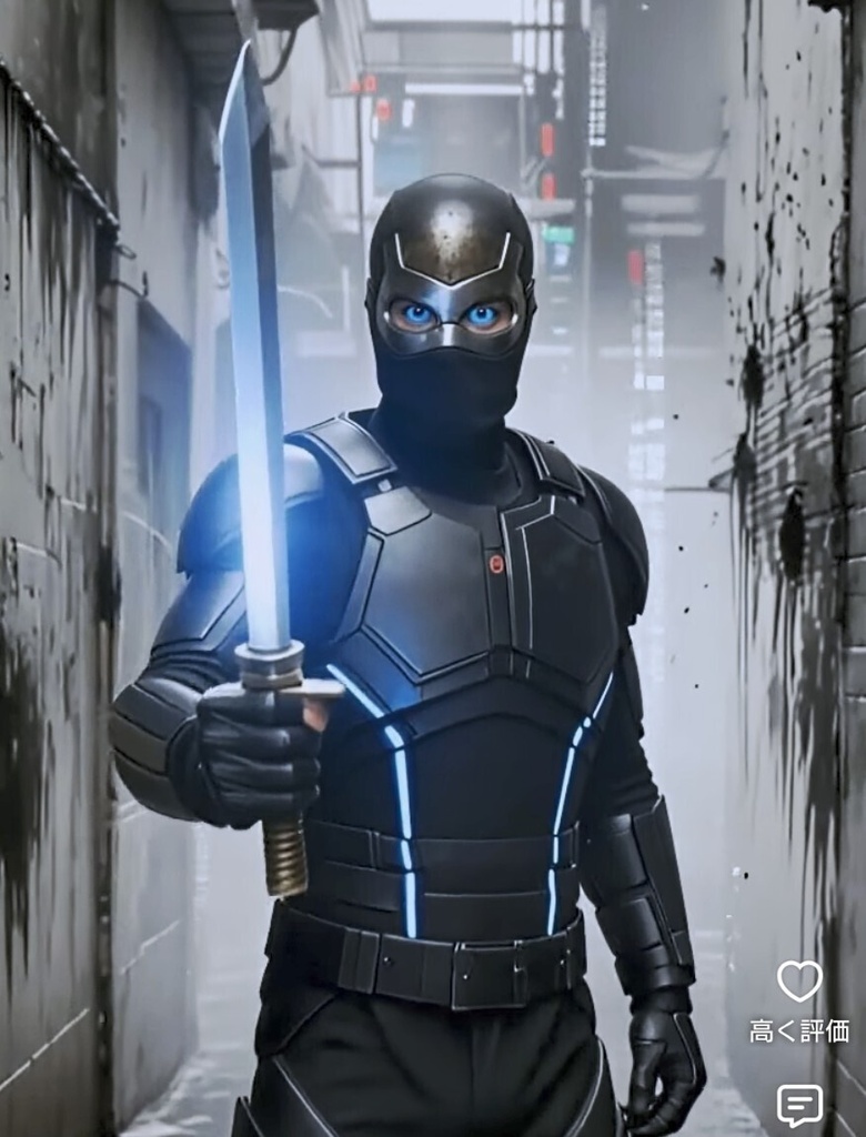 【無料/Free】シネマティック・サイバーアクション動画「NEO-NINJA」【実写風/縦型OP/BGM付き】