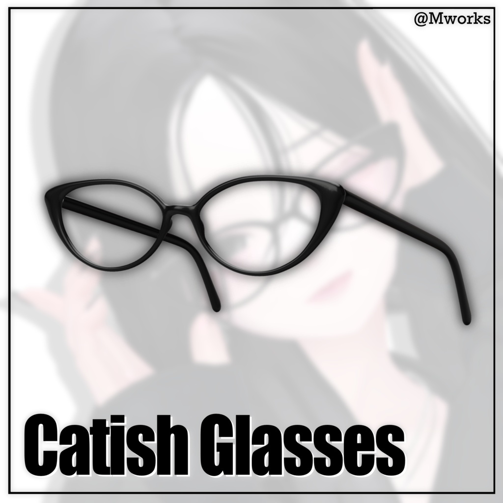 【無料/Free】 猫目メガネ Catish Glasses