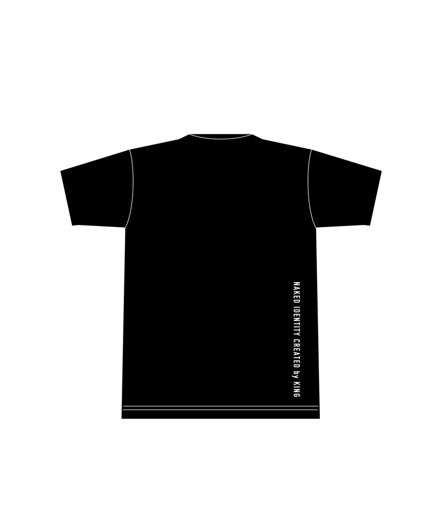 Naked Identity Created by King ロゴTシャツ（黒）