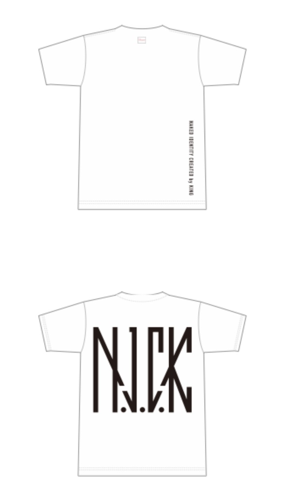 Naked Identity Created by King ロゴTシャツ(白)