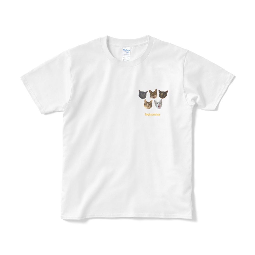 女子のシンプルTシャツ（ミー、モモ、サン、こむぎ、クルーナ）/白