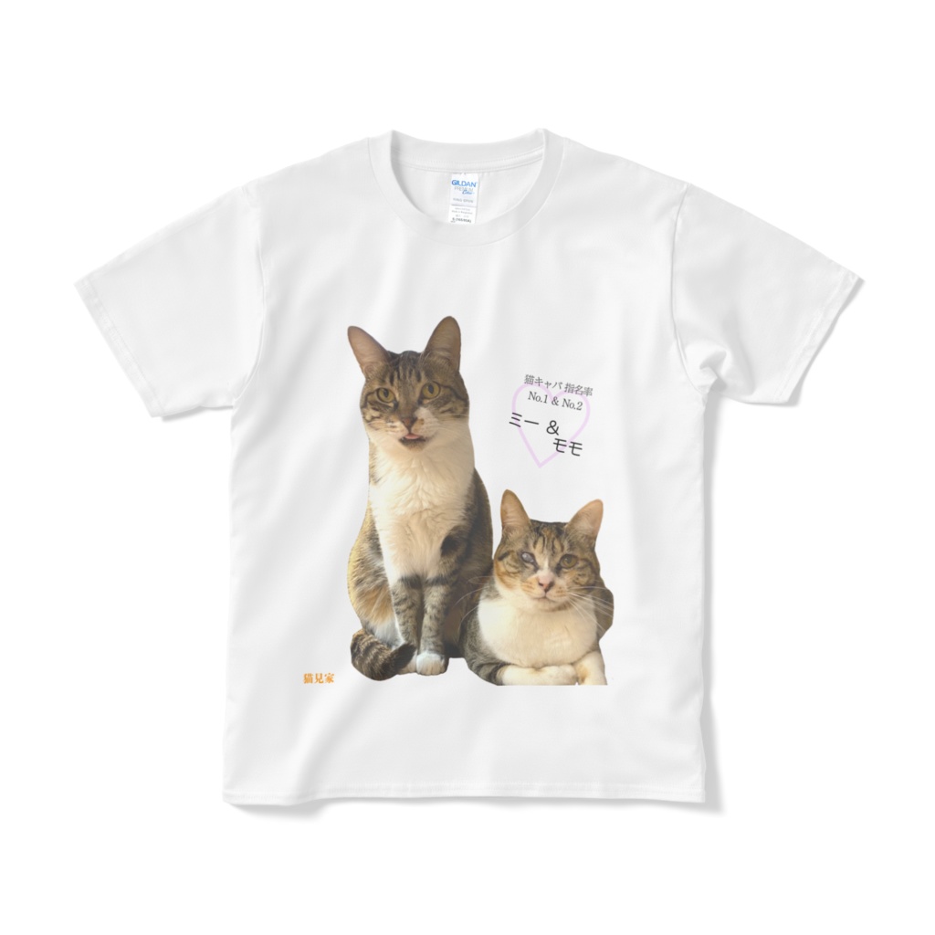 猫キャバのミーモモTシャツ