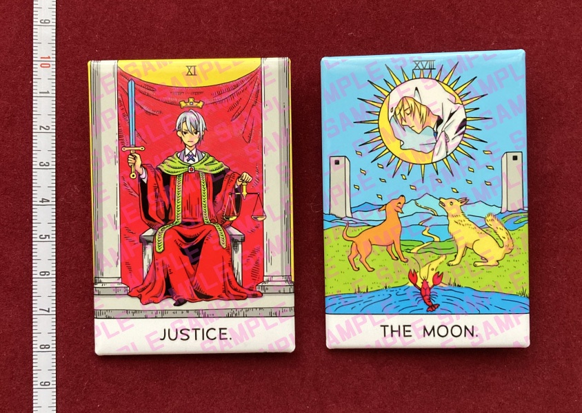 タロット図柄長方形缶バッヂ【在庫のみ】