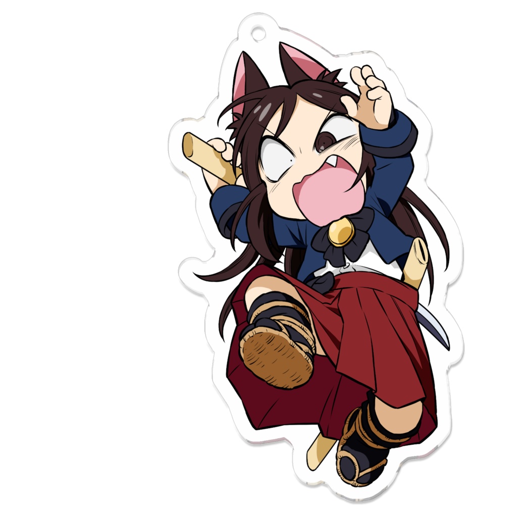 猫爪にゃもすアクリルキーホルダー（おりゃー！）