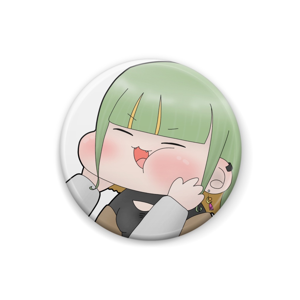 ぷにられりさ子缶バッチ