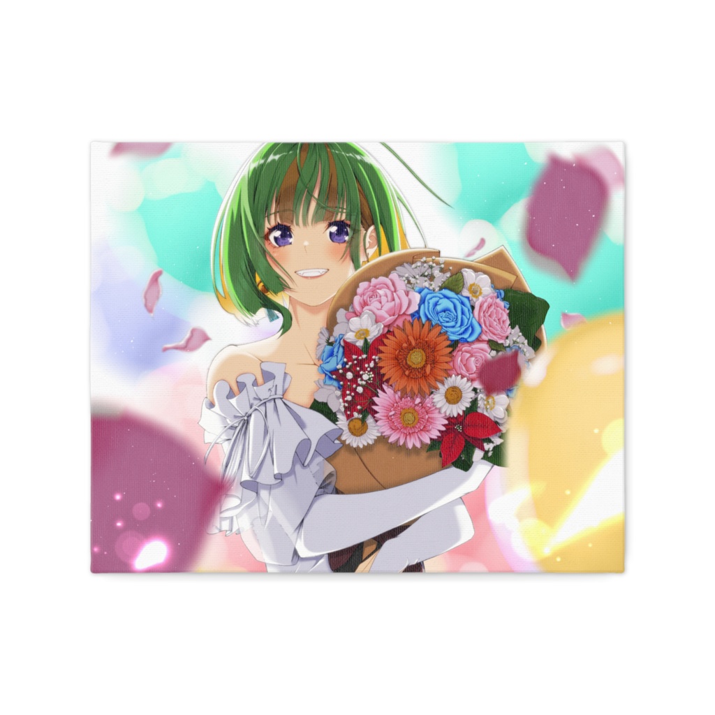 記念　白ワンピりさ子　キャンバス