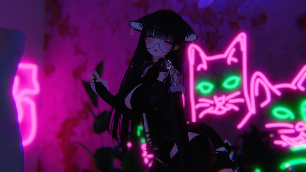 【桔梗】💜Neon Beat Cat Suit💜 for Kikyo