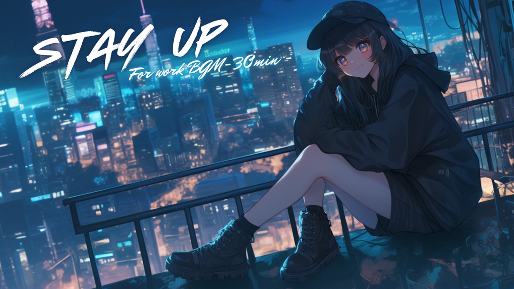 【フリーBGM】Stay Up|Night Lo-Fi×EDM|30min Loop