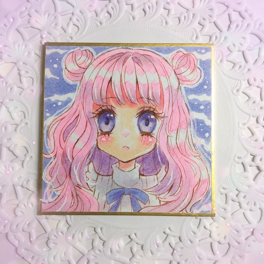 豆色紙 イラスト原画
