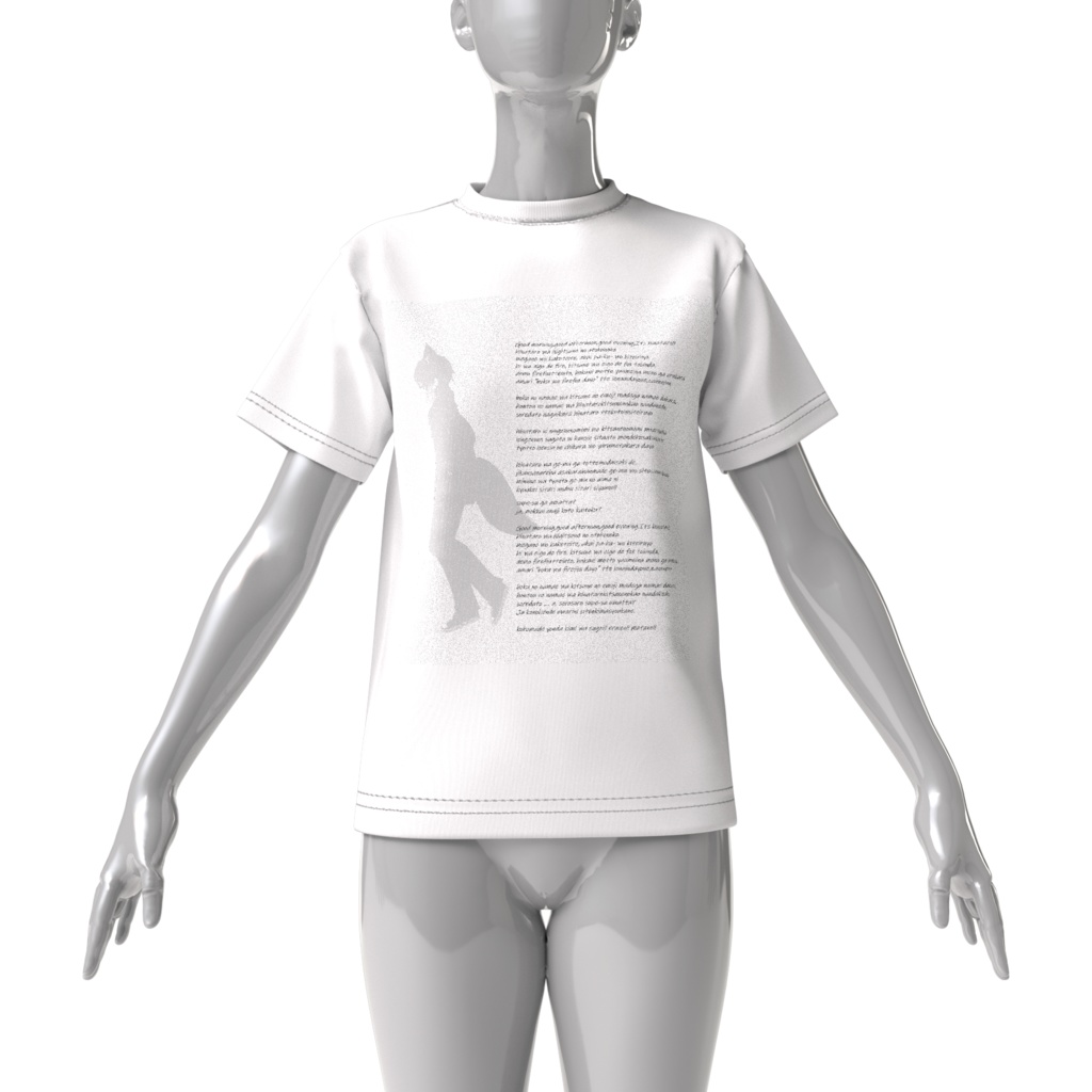 ヒナタロと英字ビッグシルエットTシャツ