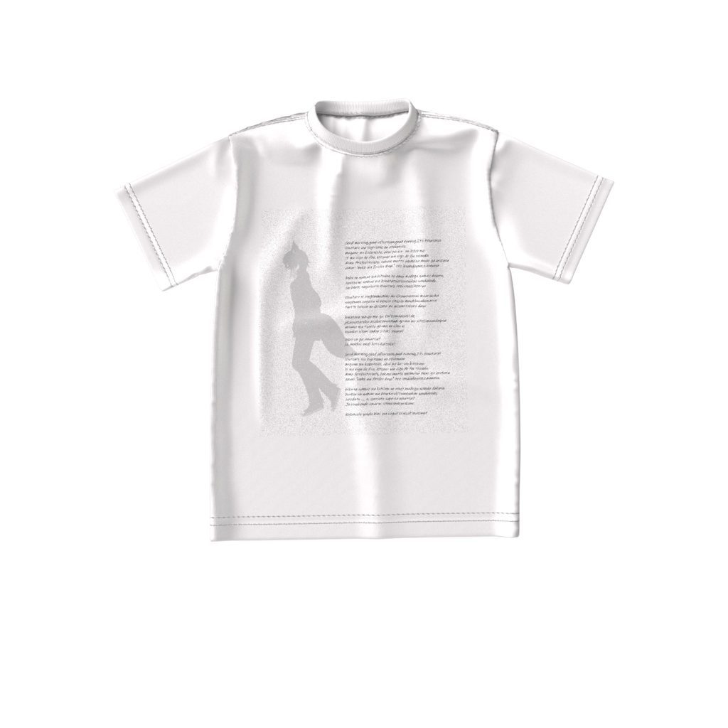 ヒナタロと英字ビッグシルエットTシャツ