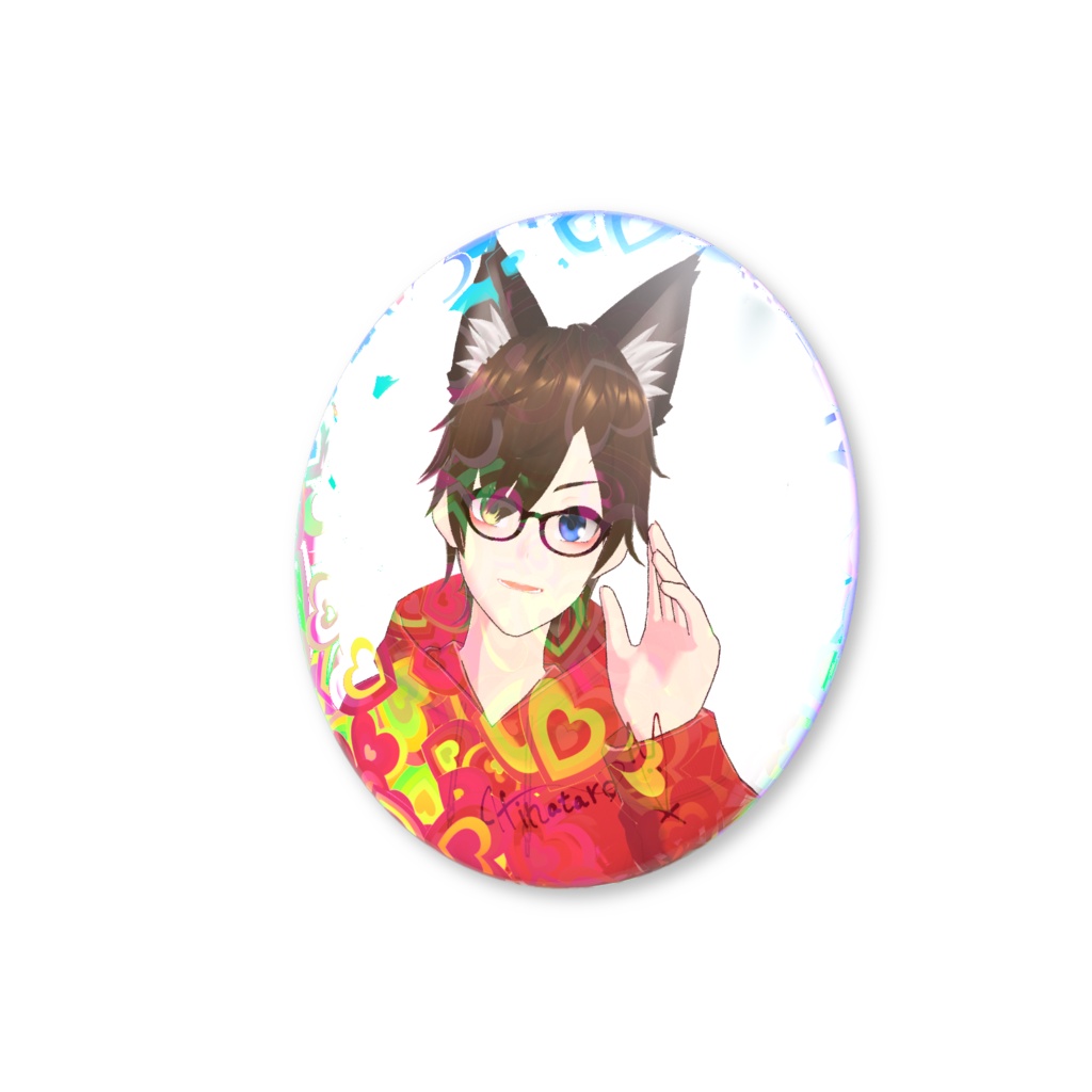 ヒナタロ🦊ホログラム缶バッジ