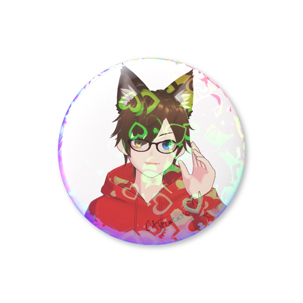 ヒナタロ🦊ホログラム缶バッジ