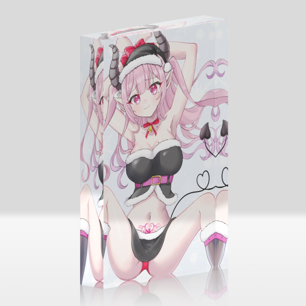 紗羅ちゃんブラックサンタアクリルブロック