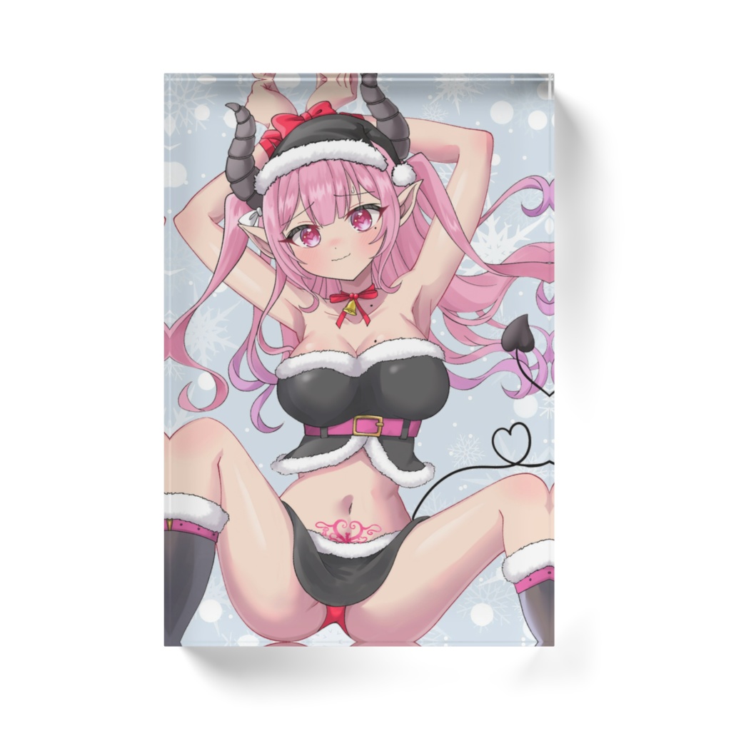 紗羅ちゃんブラックサンタアクリルブロック