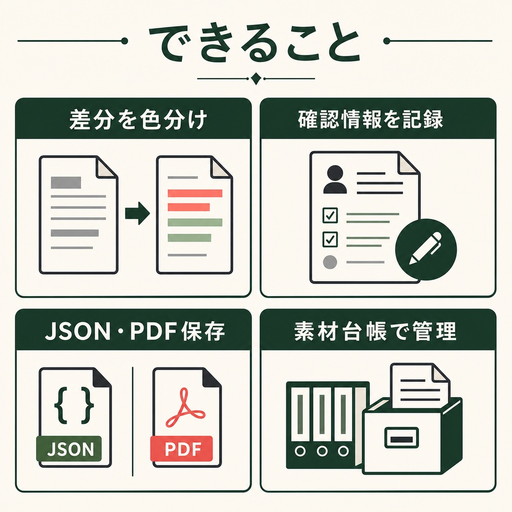 KiyakuDiff Local|BOOTH・VRChat素材の利用規約変更を見比べて保存