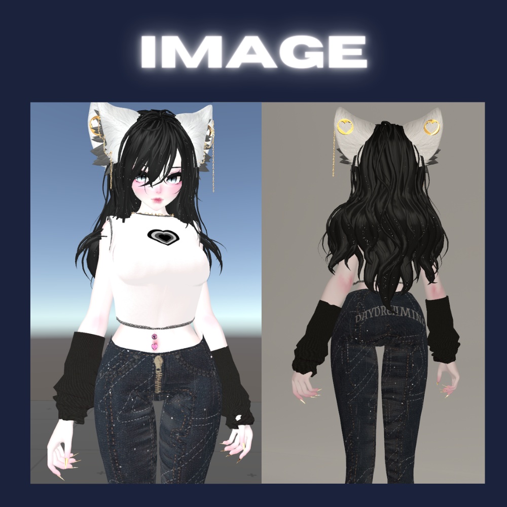 【Y2K】3点セット(タンクトップ・へそピ・アームウォーマー)