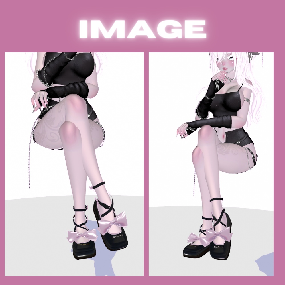 【靴】エナメルリボンバレエシューズ
