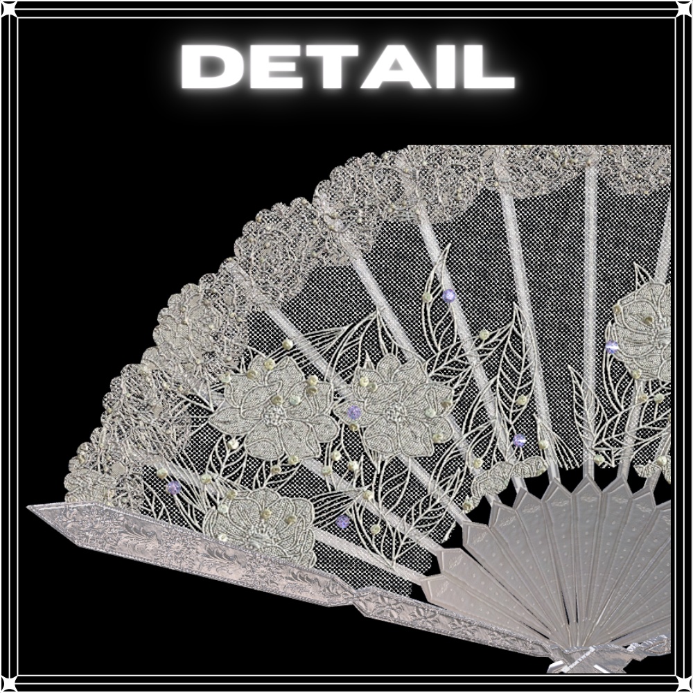 【揺れる】レース扇子