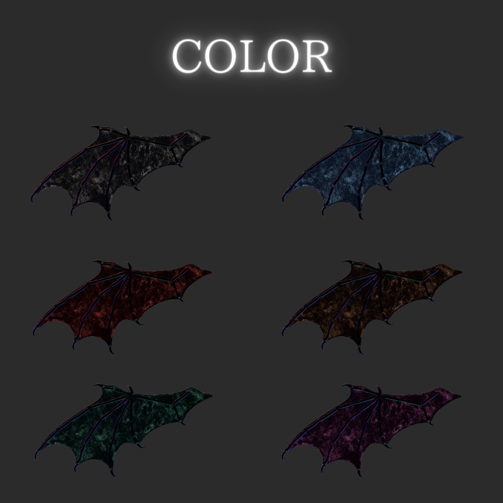 【こうもりwing】腕追従モデル入り【小さくしてつけるのもかわいい♪】