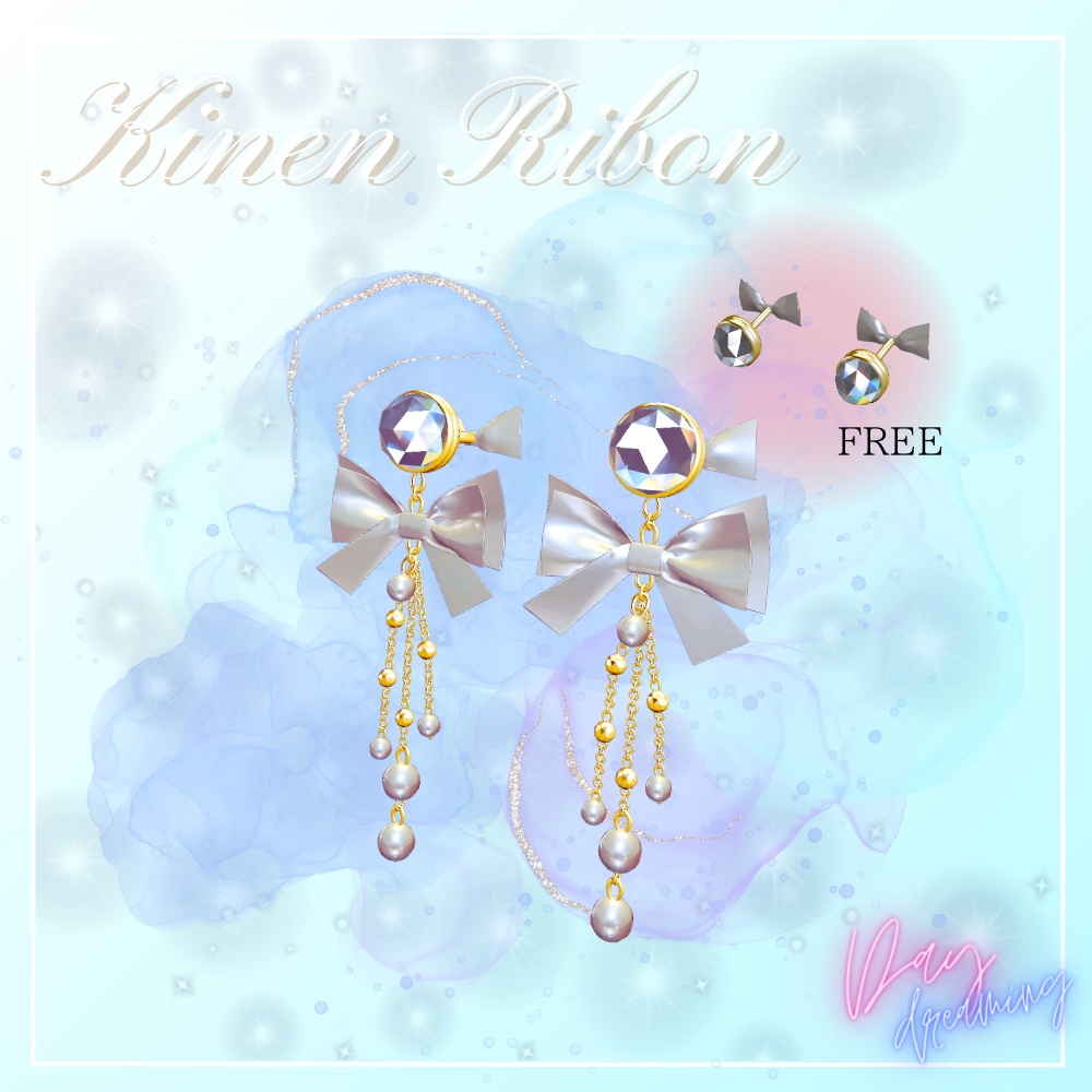 【Free】揺れるkinenピアス【リバーシブル】